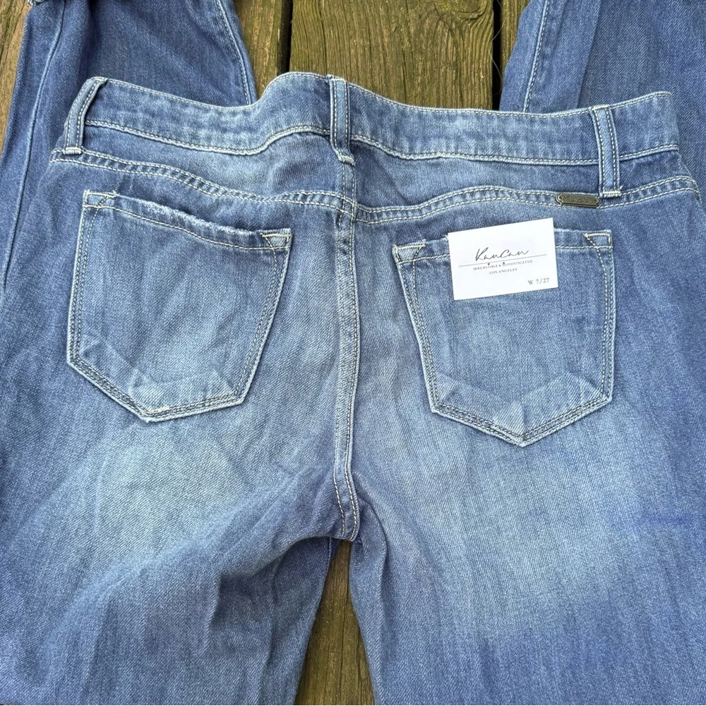 NWT KanCan Medium Blue Distressed Boyfriend Jeans